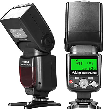 Voking VK750II TTL Camera Flash Speedlite with LCD Screen Compatible with Canon EOS 60D 70D 77D 80D Rebel T7i T6i T6s T6 T5i T5 T4i T3i and Other DSLR Cameras