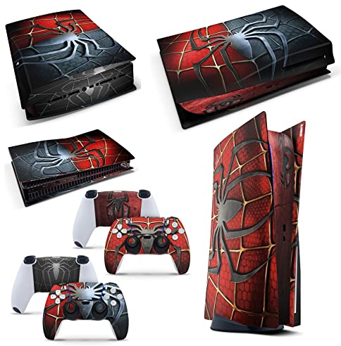 GNG PS5 Digital Console Spider Skin Decal Vinal Sticker + 2 Controller Skins Set