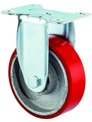 Kippen 1618BX - Ruota in Ghisa con Base Fissa. Diametro 100 mm.