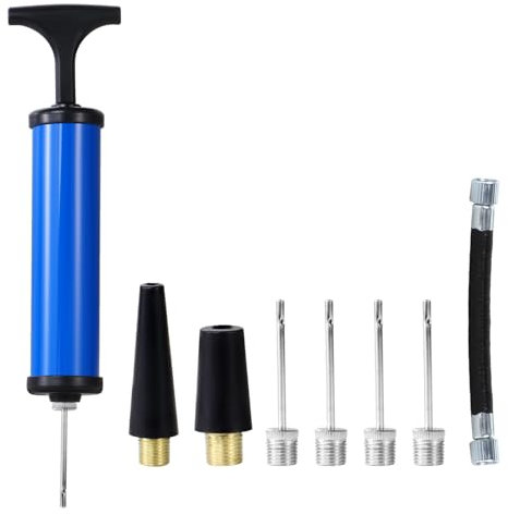 Arcjunys Ballpumpe mit 5 Nadeln, 2 Düse und 1 Schlauch Luftpumpe Ball Pump Luftpumpen für Basketball Fußball Rugby Volleyball Bälle