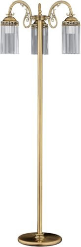 Casa Padrino Lampada da Terra Barocco di Lusso Ottone con Patina A. 166 cm - Lampade da Terra in Stile Barocco