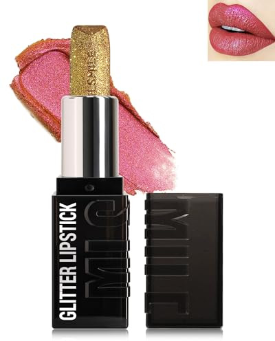 Rouge à Lèvres Pailleté et Scintillant Diamant - Baume à Lèvres Teinté Imperméable et Durable, Maquillage 24 Heures, Cosmétique, Cadeau Pour Fête Des Mères-C25