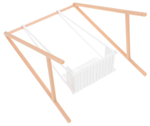 Ipetboom Balançoire Extérieur pour Poupée Accessoire de Maison de Poupée Jouet de Jardin Miniature Mobilier Décoratif pour Micro-Paysage Élément de Jeu Interactif