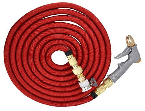 Haofy Manguera de Jardín con Rosca Hembra G3/4 de 50 Pies Expandible para Lavado de Autos en Patios de Césped Múltiples Modos de Rociado Adecuado para Baño de Mascotas, Mantenimiento de Jardines