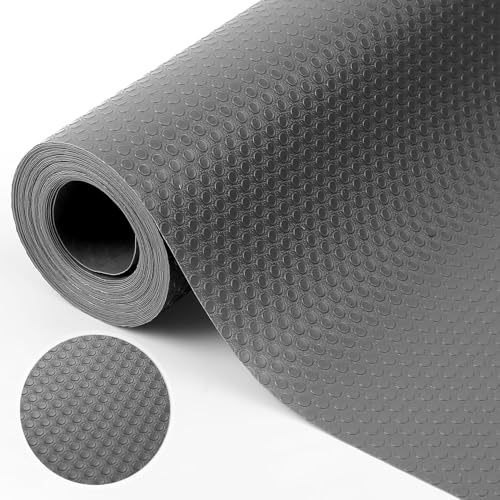 Qeapug Rivestimento Cassetti, 30 cm x 5 m Tappetino per Cassetti, Tappeto Cucina Antiscivolo Lavabile, rivestimento impermeabile per ripiani, protezione per armadi, cucina, frigorifero (grigio)