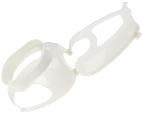 Alasum Soporte Plástico para Palomas Fijo Blanco, Porta Palomas Ahuecado Anillo para Inyección y Alimentación, Dispositivo para Suministros de Salud de Aves, Montaje Reutilizable