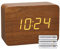 TFA Dostmann Design 60.2549 Clocco Alarm Clock Radio, Wood Effect (Brown with Batteries)