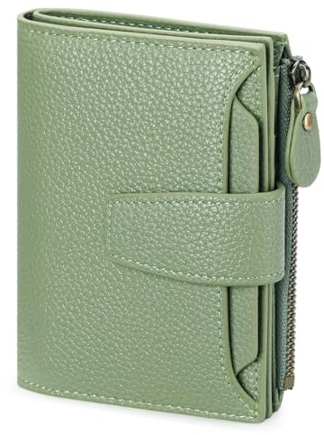 SENDEFN Portefeuille Femme Cuir Porte Monnaie Femme Fermeture Eclaire, Portefeuille et Porte Carte Femme RFID Blocage
