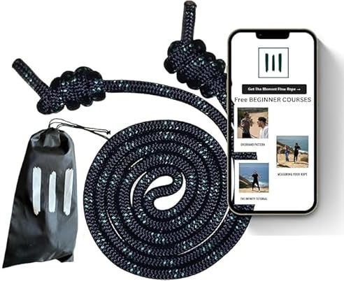 Flow Rope Exercise Jump Rope – 500g (1.10lb) Weighted Flow Jump Rope for Cardio, Boxing, HIIT & Upper Body Fitness – Adjustable Double Woven Workout Rope for Men, Women, Beginners – Indoor & Outdoor Use