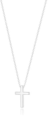 Zeffy Cross Necklace for Women Dainty Silve Cross Pendant Necklace