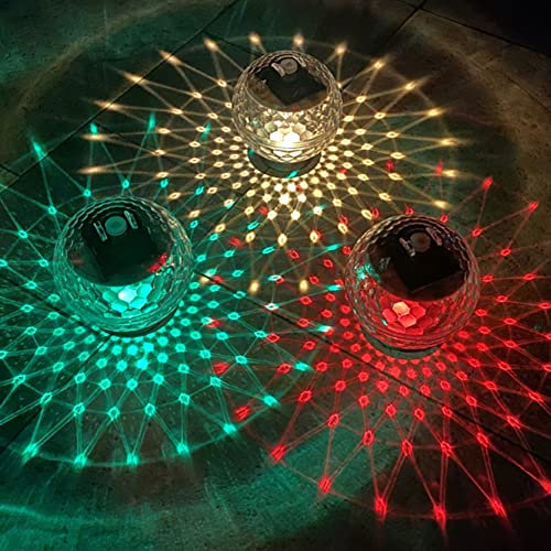 FOKH Lampe solaire à boule magique LED RVB flottante pour bassin, lampe disco sous-marine IP66 étanche pour fontaine, piscine, étang, jardin
