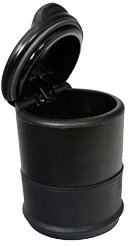 Staccatory Cenicero autoextinguible portátil para el hogar y el coche, color negro