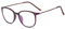 ZUVGEES Mode Runden TR90 Blaulichtfilter Lesebrille für Herren und Damen mit Federscharnier Lightweight Anti-blaue Computerbrille(Lila,100)