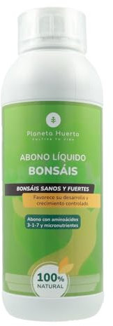 Planeta HUERTO | Abono Líquido Bonsáis 1 Litro: Fertilizante Líquido Especializado - Abono Bonsai para el Desarrollo Controlado y Saludable de Bonsáis con Nutrición Completa