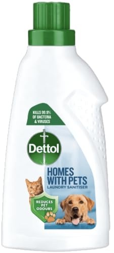 Dettol Desinfectante antibacteriano para ropa, elimina olores, aroma a brisa fresca, 750 ml, ideal para dueños de mascotas, lavado higiénico, caja de primeros auxilios esencial