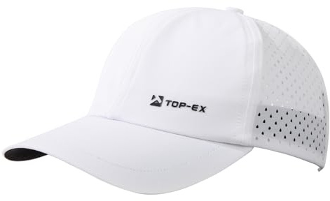 TOP-EX XL/XXL Atmungsaktivem Baseball Cap Herren UV-Schutz Sommer Kappe Sonnenhut Basecap Running Cap Sports Golf Cap 95556-Weiß L/XL