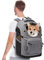 OUUTMEE Hunderucksack, groß, Haustier Rucksack, Pet Bag Backpack Katzenrucksack Tragbare Hunde Rucksack (Grau)