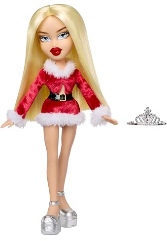 Bratz Very Merry Cloe - Muñeca de Moda con Moda y Accesorios Reales, Tema Especial de Navidad, Embalaje Navideño, Bonitos Juguetes para Niñas