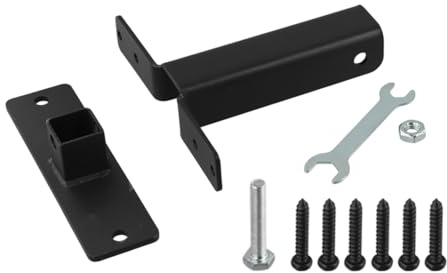 MoSundi Roof Riser Brackets Kit, Heavy Duty Pergola Support Brackets with Adjustable 0-90° Angle, Stainless Steel Black Beam Bracket for Gazebo and Pavilions 1 set