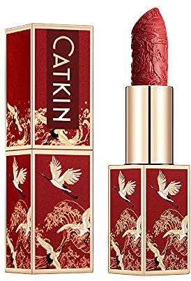 CATKIN Pintalabios, Barra de Labios Permanente, Color Intenso, Maquillaje de Labios, Vitamina E, Fórmula Hidratante, Mate