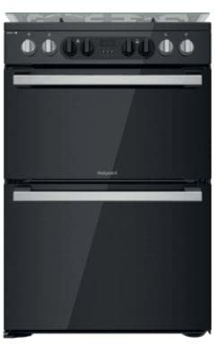 Hotpoint HDM67G8CCB/UK Dual Fuel Cooker - Black - A/A Rated