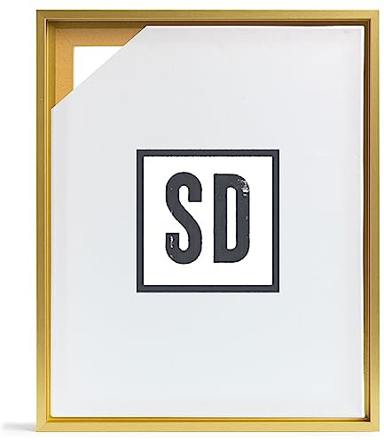 Stallmann Design Skuggfogsram för kilram | 20 x 30 cm | guld | MDF-ram för dukar med djupeffekt | med monteringstillbehör | ram utan glas och bakvägg
