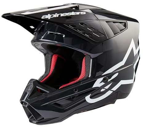 Alpinestars SM5 Corp Helmet, Lightweight Protection for MX Riders, XL, Dark Gray Glossy