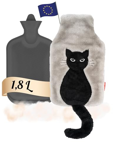 soxo Bouillotte Eau Chaude Cadeau Pour Bebe Peluche Bouillote Anti Colique Enfant Bouillotes Chat Queue