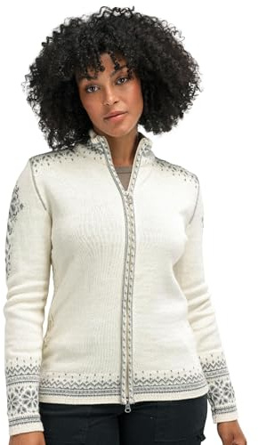 Dale of Norway Women's 140th Anniversary Feminine Jacket Off-White/Smoke/Lightcharcoal Small