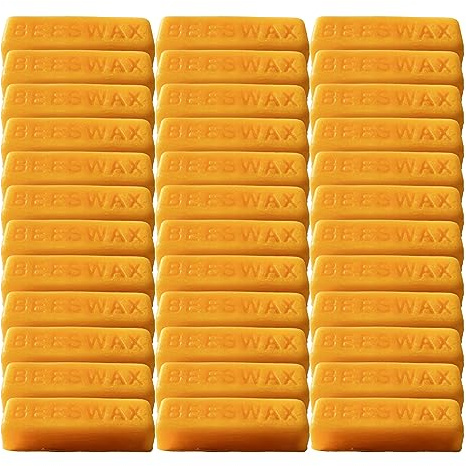 TooGet 36 Barrette di Cera d'Api Gialla Naturale - Blocco di Cera d'Api Pura per Realizzare Candele, Mobili, Lucidatura, Artigianato Fai da Te - 1134 g