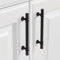 9BUILD 10 Pack 128mm Matte Black Kitchen Cupboard Handles - Drawer & Door Handles in Zinc Alloy