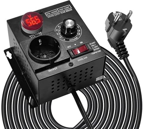 Spänningsregulator, AC 220 V 4 000 w motorvarvtalsregulator, SCR-spänningsregulator, SCR-dimmare för styrning av elektrisk strömförsörjning
