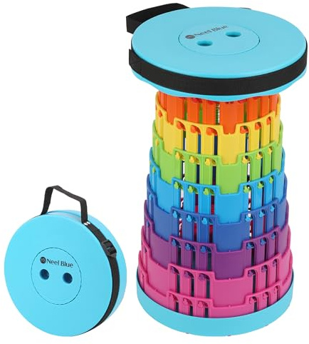 Event Decor Shop Telescopic Folding Stool Portable Seat - Rainbow