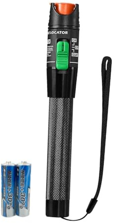 HechoVinen Fiber Optic Tester,30MW Visual Fault Locator Kit with 2.5mm Universal Connector,Red Light Pen for Optic Cables with ST/SC/FC interfaces