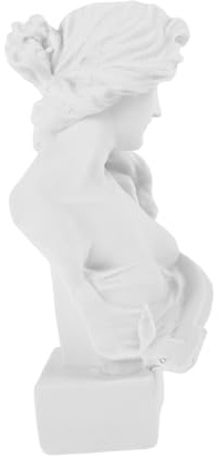 Toyvian Statua Dea Romana in Resina Bianca Busto Scultura Mitologia Greca Elegante Decorazione per Soggiorno Camera e Studio Figurina Artistica di Diana