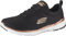 Skechers Damen Flex Appeal 3.0 First Insight Sneaker, Black Mesh Rose Gold Trim, 39 EU