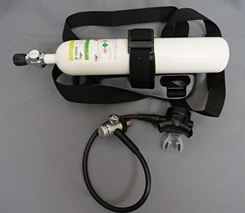 HighTechDiving Appareil de plongée pour bateau - Système complet - Bouteille de plongée de 3 l - 300 bar - Armature de transport et régulateur de respiration