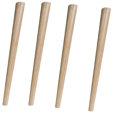 Möbelfüße Holz, Massivholz Konisch Schräg Ersatz Tischbeine, Tischbeine Holz Möbelfüße Möbelbeine, 4 Stück Tischbeine Holz, Rund Schräg Möbelfüße Aus Massivholz, Für Schrank, Sofa(Natural,80cm/31.5in)