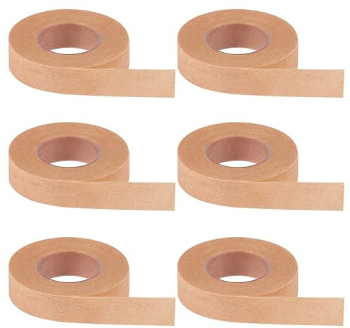 Flintronic 6 Rollen Micropore Tape, Selbstklebender Verband Mikroporen Band, Medizinisches Klebeband für Wimpern Extensions, Wundverletzungen Schwellungen, Sport (1.25cm*9m)