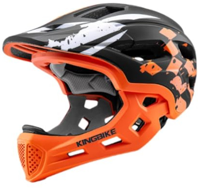 Harilla Casque de Vélo pour Enfants, Casque de Cyclisme pour Skateboard, Accessoires Cyclisme pour Enfants, Casque Intégral Réglable Antichoc pour Skateboard, Vélo, Roller, Orange