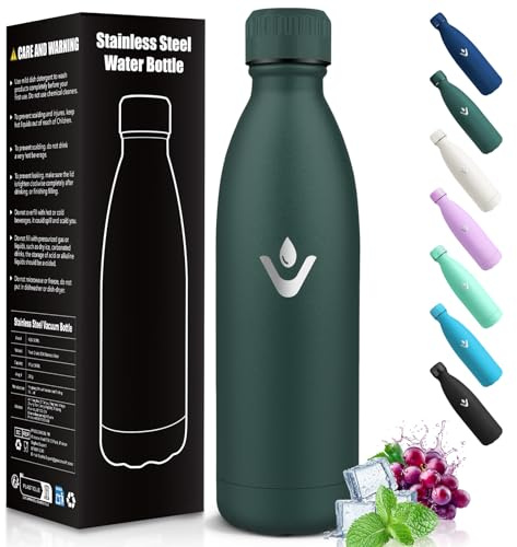 HoneyHolly Trinkflasche 1L, BPA-frei, Thermosflasche, 18/8 Edelstahl, Trinkflasche, Doppelwandig Vakuumisoliert, Thermoskanne für Outdoor-Sportarten, Camping, Picknick