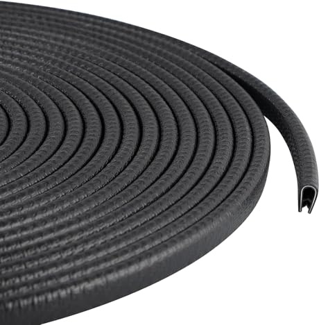 WOUYTPE Protector Puertas Coche, Perfil Goma, Goma para Puertas de Coche, Adecuado para Puertas de Automóviles, Procesamiento de Chapa de Acero, Haciendo Artesanías, Rango de Sujeción 1-3 Mm