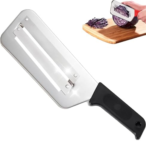 Cuchillo Triturador De Acero Inoxidable, Rebanador De Doble Capa Mejorado, Nuevo Triturador De Verduras (2025), Rallador De Repollo Y Rebanador De Cocina, Apto Para Verduras De Cocina.(Black)