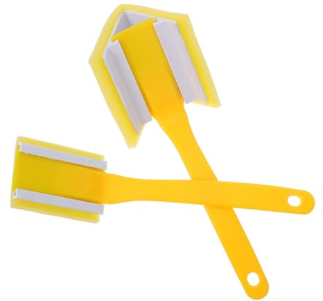 WHAMVOX Pennelli Angolari per Pittura a Forma Triangolare, Set da 2 Pezzi Impugnatura Ergonomica, Pennelli per Rifiniture di Bordi e Dettagli Interni su Pareti e Soffitti