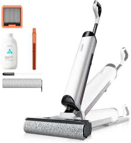 uwant D500 Aspiradora Fregadora Sin Cable, Aspirador en Seco y Húmedo, Alcance Plano de 180°, Limpieza de Bordes,Desodorización de Tanques, 17000 Pa, Secado con Aire Caliente a 65°C, Sin Enredos