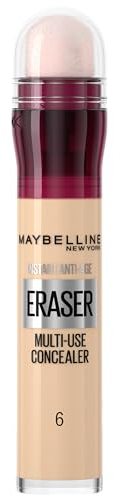 Maybelline New York Instant Anti Age Eraser Eye, Colour Correcting Concealer, Counteracts Redness, For a Natural Soft-Focus Finish, Dermatologist Tested & Suitable for Sensitive Skin, 06 Neutraliser