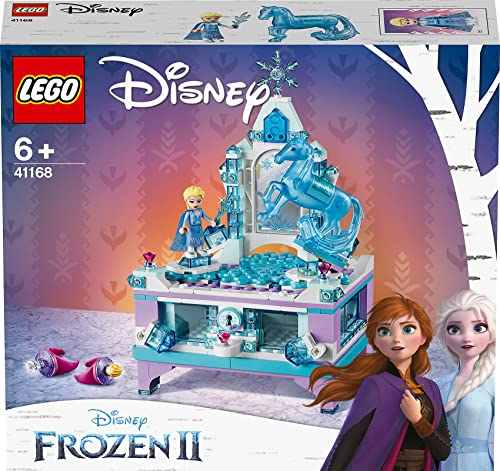 LEGO 41168 Disney Frozen Die Eiskönigin 2 Elsas Schmuckkästchen Mit ELSA & Nokk Mini-Puppen, Schublade, Spiegel & Drehscheibe, Geschenk Für Kinder, Mädchen Und Jungen Ab 6 Jahren