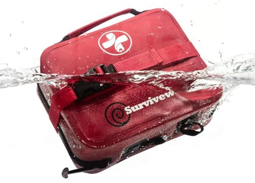 Surviveware 184 Pcs Comprehensive Waterproof Premium Survival First Aid Kit - Medical Emergency Kit for Travel Camping Gear, Home Essentials & Outdoor Emergencies - Survival Kit