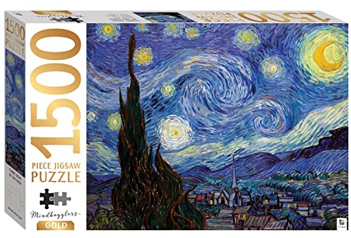 Mindbogglers Gold 1500-Piece Jigsaw: Starry Night by Van Gogh