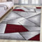 oKu-Tex Teppich | Webteppich | für Wohnzimmer, Flur, Schlafzimmer | Rot Modern | geometrisches Design | Öko-Tex 100 |Größe 160 x 230 cm, 30161rot160230